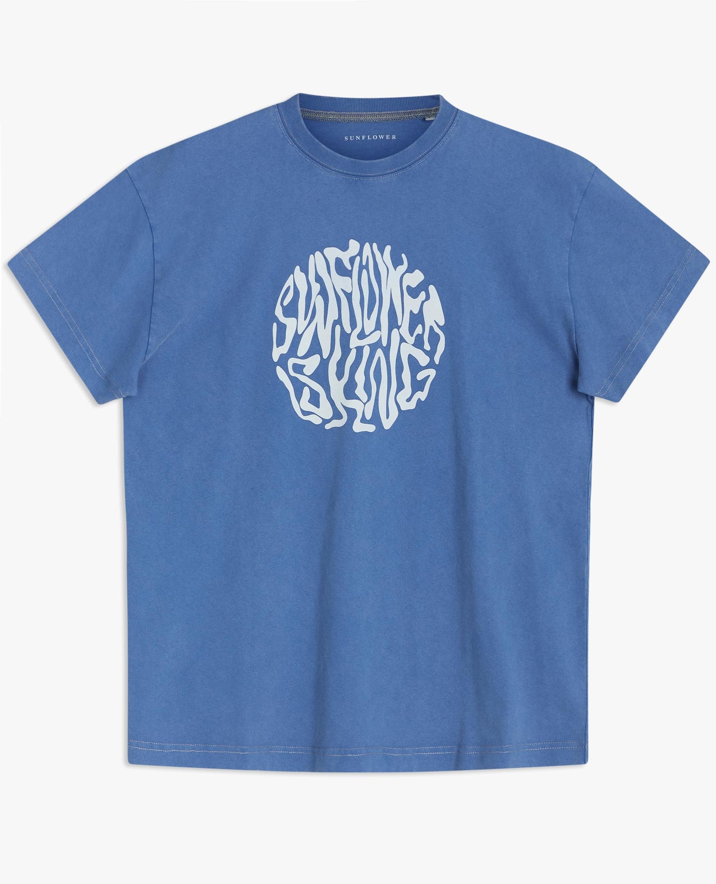 WASHED TEE SS . BLUE